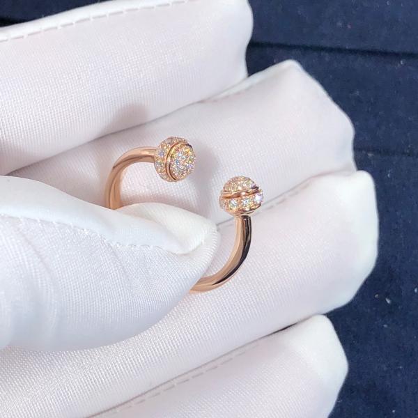 High-End High Quality  Fine Jewelry Pure 18k Gold Jewelry Piaget Possession Open Ring Natural  Diamonds Ring