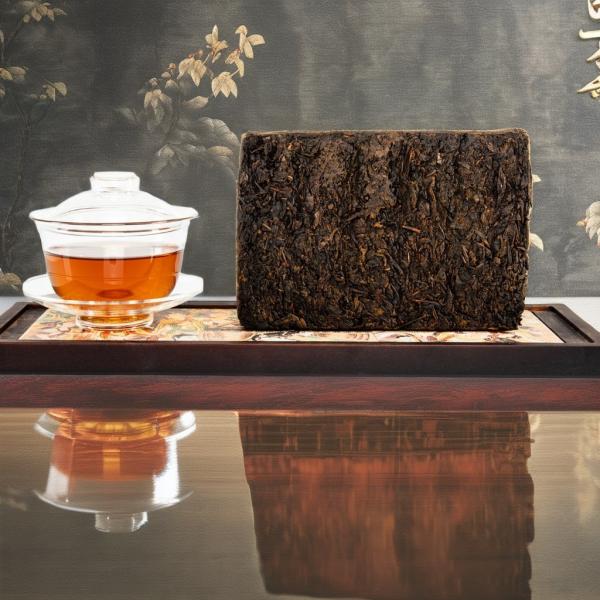 Fully Golden Flower Fermented Tea Grade 1 Pollution-Free Shaanxi Official Tea for Traditional Chinese Health Experience