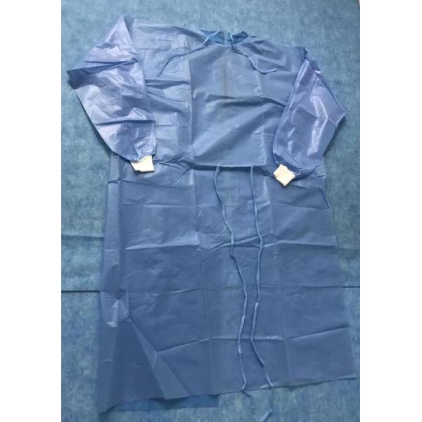 Disposable Non-woven PP+PE Surgical Gown Knitted Cuff Medical Protective Disposable Protective Isolation Gown