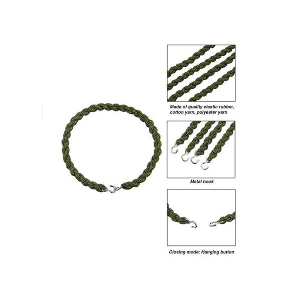 Elastic Twisted Army Boot Bands Versatile 4mm X 19.5cm For Military Exercise