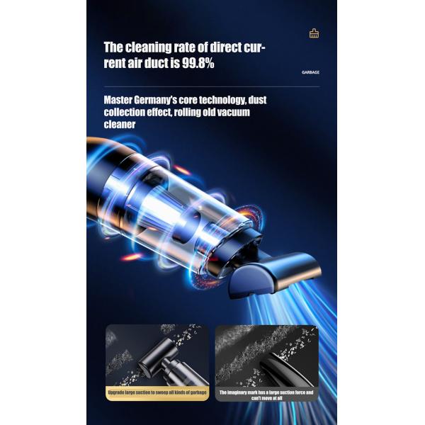 Lightweight Rechargeable Stick Handheld Vacuum Cleaner 51-80AW Suction Power 0.81kg