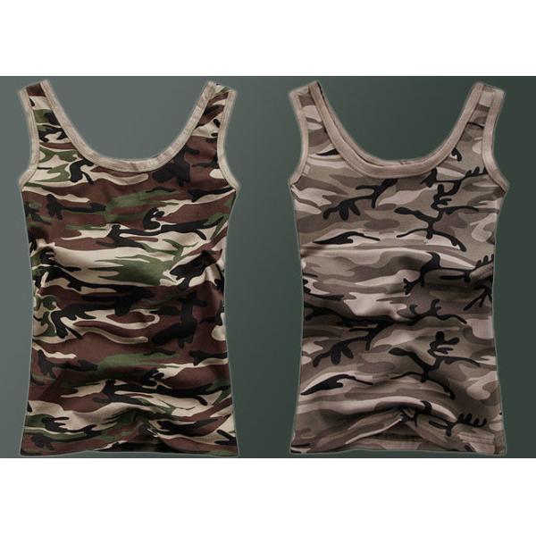 No Sleeve Army Military Uniforms , Sexy Camo Vest Womens Unique Design With Buttons