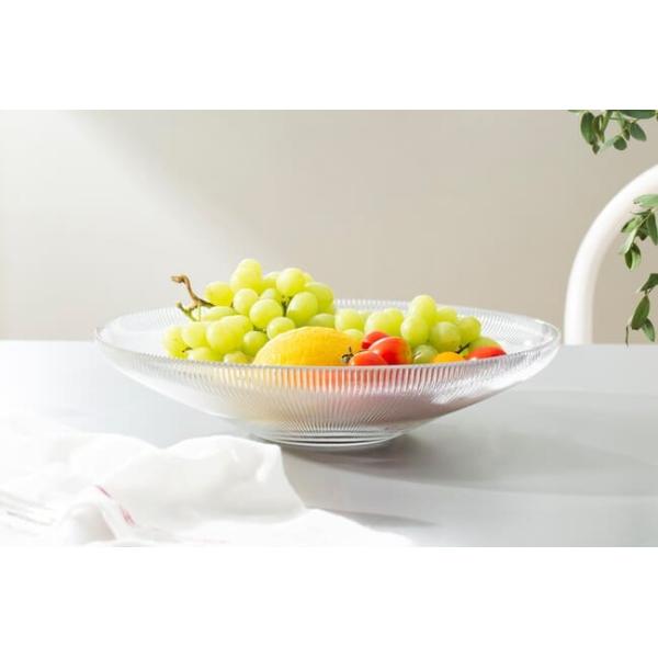 Decorative 30cm Clear Glass Plates And Bowls 11.8 Inch For Centerpieces