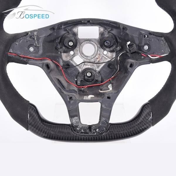 VW Leather Golf Mk8 Steering Wheel Carbon Fiber Matte Black