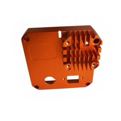 Orange Anodized Aluminum Heatsink Extrusion Profiles Construction Appliance