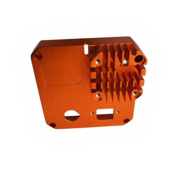 Orange Anodized Aluminum Heatsink Extrusion Profiles Construction Appliance