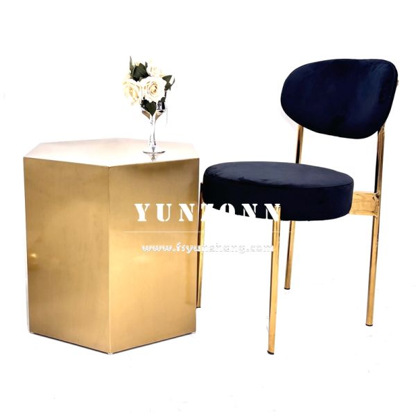 Modern Hexagon Shape Metal Cake Table New Design Home Garden Furniture With Outdoor Application for Sitting Storage Stool Sale