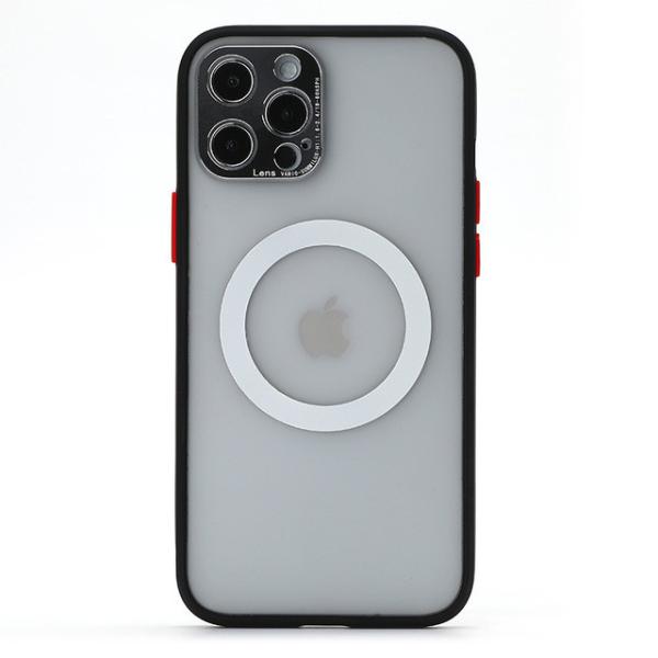 8mm Induction Metal leans Magnetic Phone Case For 6.5 Inch IPhone