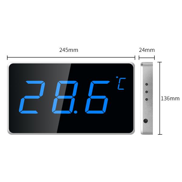 LX923TW-B Digital Temperature Humidity Meter with Waterproof Probe - Blue Backlight Hygrometer for Pool Industrial Home Use