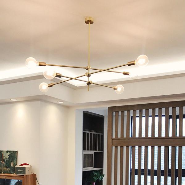 Modern Decoration Pendant Hanging gold Iron Cage Hanging Lamp