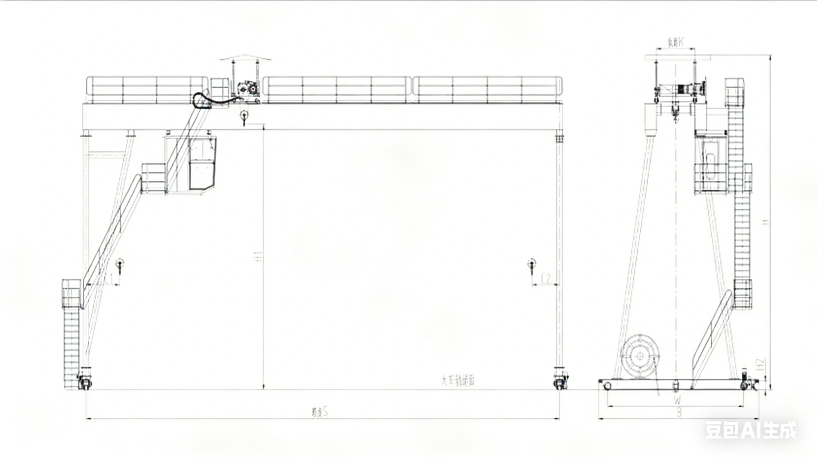 European Style Low Price Double Girder Gantry Crane with Winch Type Trolley for Outdoor Usage