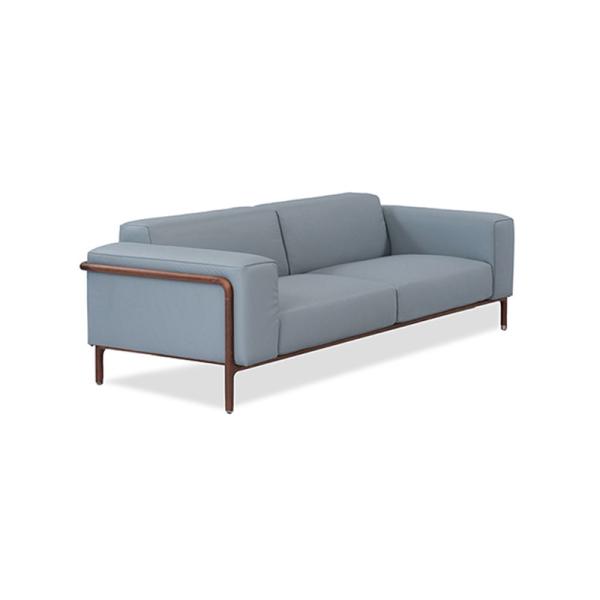 Beautiful 3 Seater Modern Sofa Set Removable Cushions With Wooden Base