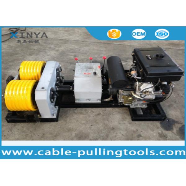 Double Capstan Cable Winch Puller With 6 Grooves , 240 mm bottom diameter