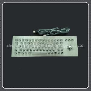 Durable Industrial Keyboard With Trackball , Panel Mount Keyboard For Kiosk