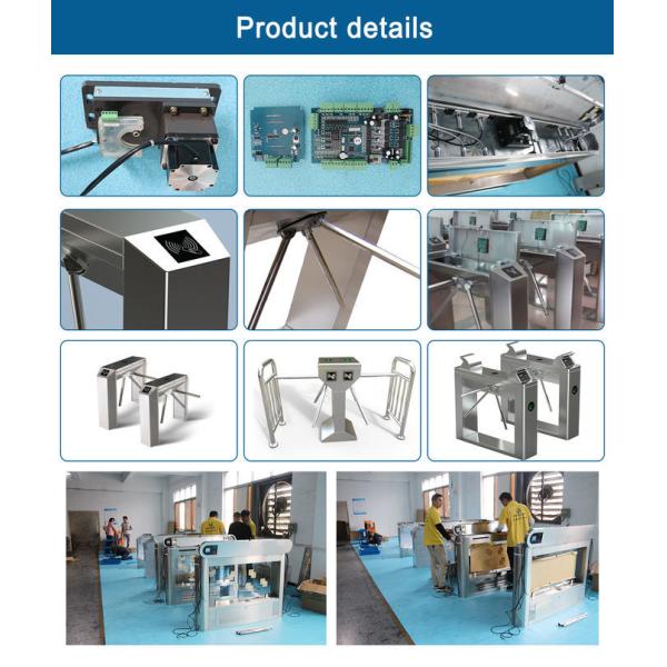 Indoor Outdoor Tripod Turnstile Gate Electronic Automatic Secure Passage 200mA 24V