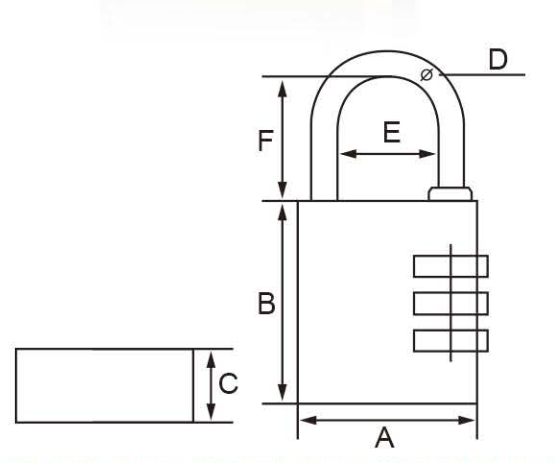 Cerradura de alta seguridad para el hogar comercial Cerradura de combinación de latón Squa 3 Dial