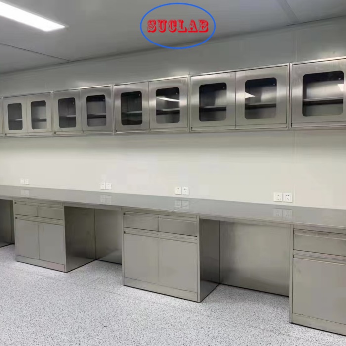 304 Stainless Steel Worktop Stainless Steel Lab Bench Silver Layer Number of Drawers As Drawing Practical Laboratory Furniture Solution