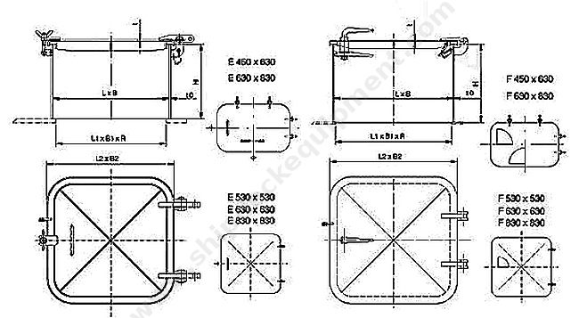 arine Non-Weathertight Small Steel Hatch Cover | CB/T 3728 Type F Single-Point Closure