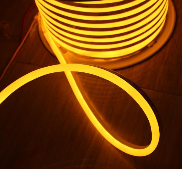 50m spool anti-UV full waterproof IP68 led flex neon strip 24vsmd flexible soft tube yellow emitting mini 7*15mm
