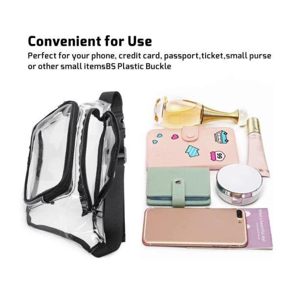 Clear Pvc Crossbody Mobile Phone Storage Bag Transparent Belt Waist Bag Chest Pouch Wallet Purse And Handbags