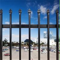 Cercas de aço de metal preto para o exterior 6ft x 8ft Cercas de jardim de ferro forjado