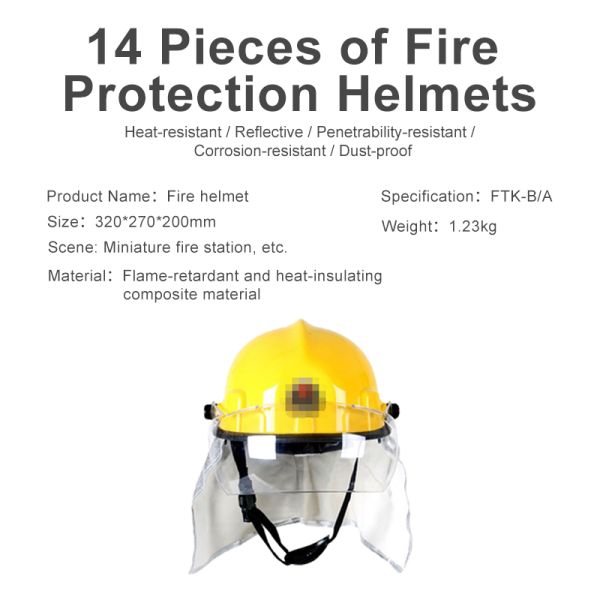 3C Certified ABS+PC Firefighter Safety Helmet Yellow Reflective Strip Impact Resistant Fire Rescue Helmet