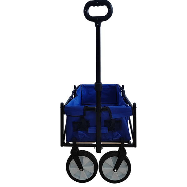 Steel Frame Folding Beach Wagon Collapsible Festival Trolley Camping Utillty 600D