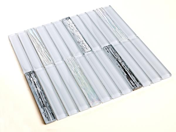 Elegantes y impresionantes mosaicos de vidrio de pared de 300x300 para construcción y decoración creativa