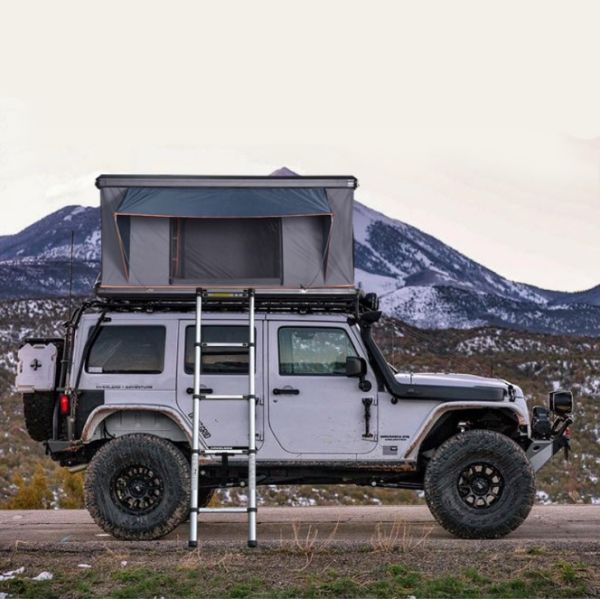 Aluminum Alloy Shell Rooftop Tent for Cars Car Canopy Ladder Side Sunshade Manufacturer Sales for Camping Vehicle Roof Top Tent