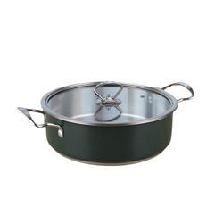 Stainless steel 201 kitchen soup pot restaurant 24cm hot pot cookware for food