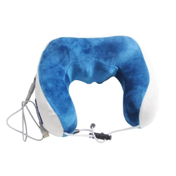 Premium U Shape Portable Trip Neck Pillow Multifunction Adjustable Memory Foam Massage Heat