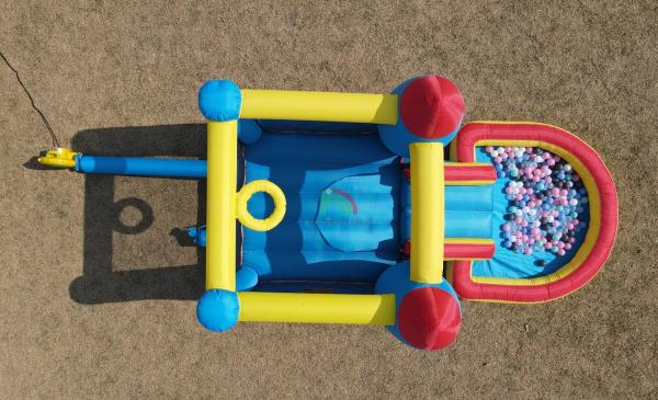 Indoor Outdoor Party Inflatable Bounce House Toddler Bounce House Combo With Ball Pit Slide Basket Trampoline