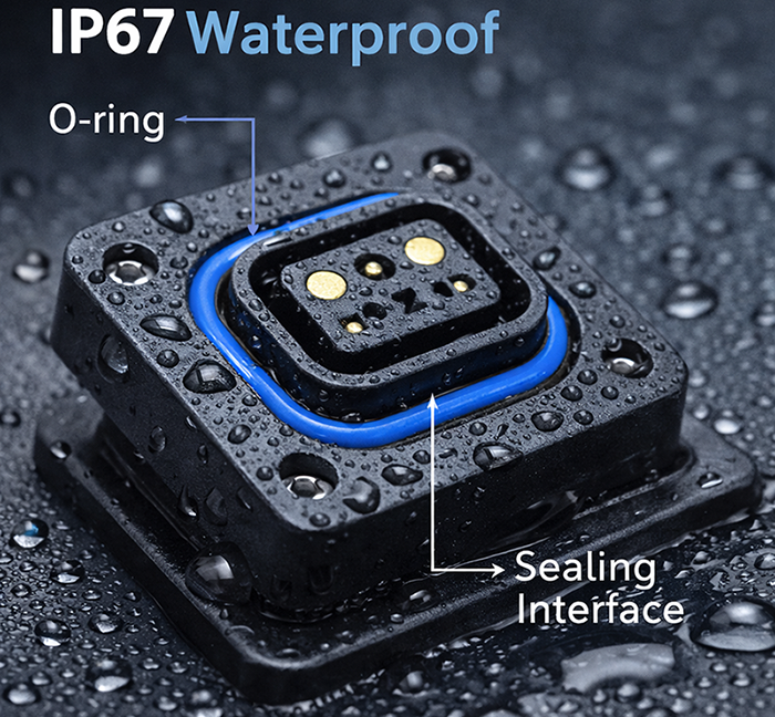 2+5 Pin Waterproof Battery Connector IP67 for E-Bike & BMS System