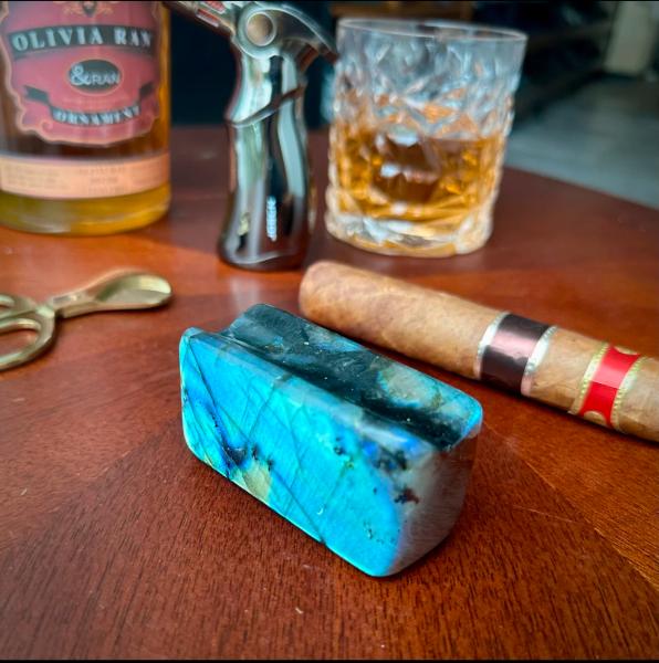 Blue Emerald Marble Cigar Rest Natural With Luxury Design Scratchproof