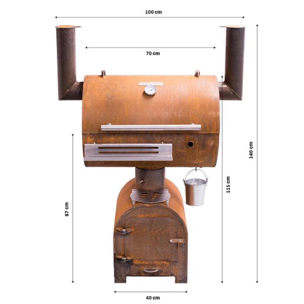 As grades de cozimento exteriores de aço de Corten da horta oxidaram pre