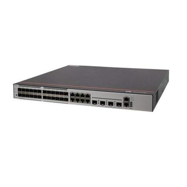 S5735-S32ST4X, 24 x GE SFP ports, 8 x 10/100/1000BASE-T ports, 4 x 10 GE SFP+ ports, without power module