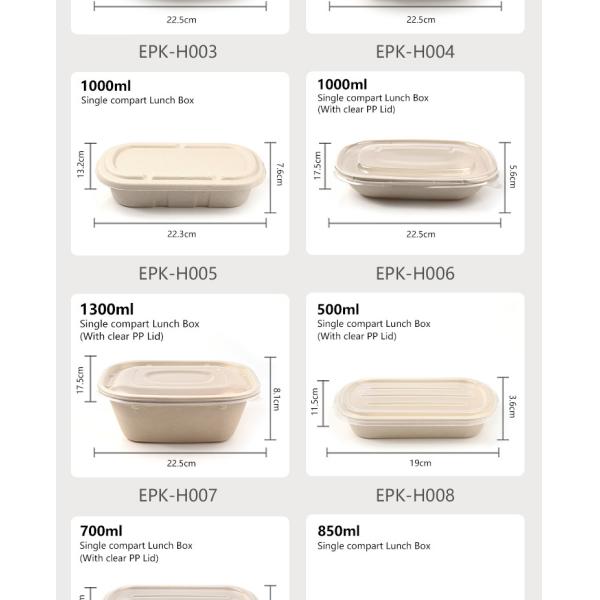 TUV 6 Inch 5 Inch Moulded Clamshell Mini Burger Box