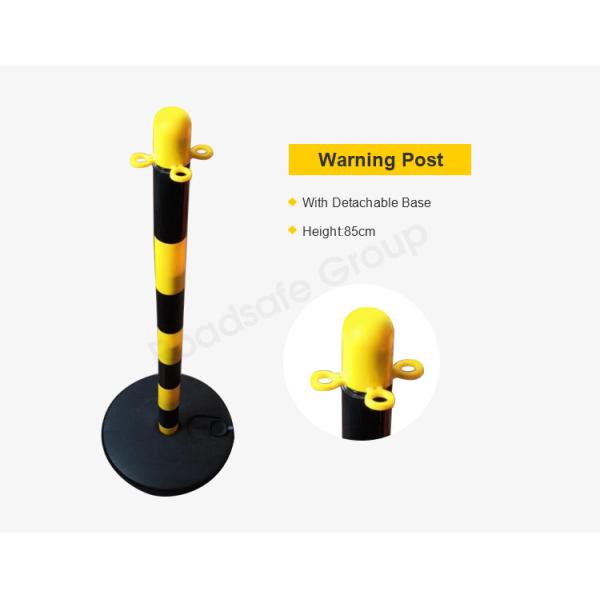 Red White Reflective Flexible Delineator Post with Water Sand Filled Base Bollard Barrier