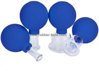 Vácuo de vidro do silicone 15 25mm que coloca anti copos da sução das celulites