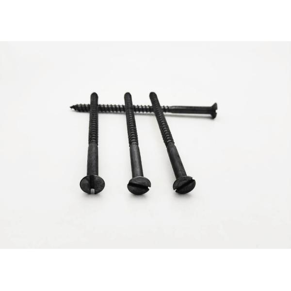 DIN 571 standard  ZINC  PLATED  wood  screw   with  mimus  screw head and  black  color