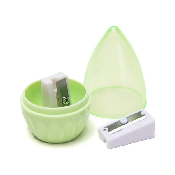 Silk Printing Oval School Pencil Sharpener Multi Color