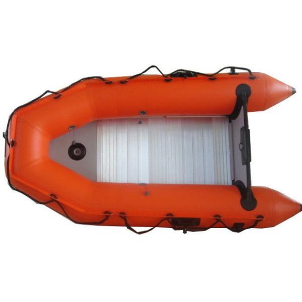 230cm Foldable Inflatable Boat Airmat Floor Light Grey Color Short Shaft