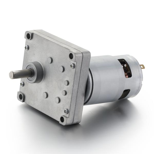 Silver 42mm High Torque Square Spur Gear DC Motor 12V 24V 21.1W Brushed DC Gear Motor