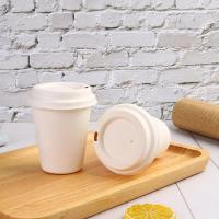 8 copo de bagaço biodegradável de 16 onças copo de café com tampa de papel compostável