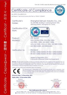 Shanghai Dehuan Industry Co., Ltd. Сертификации