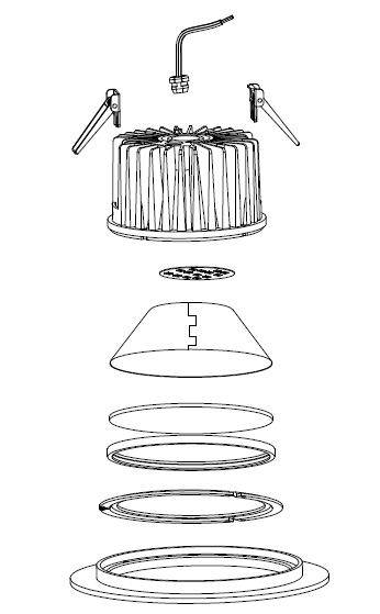 Waterproof Led Down Light Recessed 11w Aluminum Ceiling Light