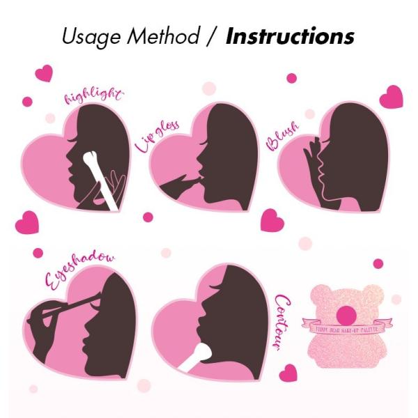 Cute Bear Duochrome Eyeshadow Powder Formulated For Children 20g