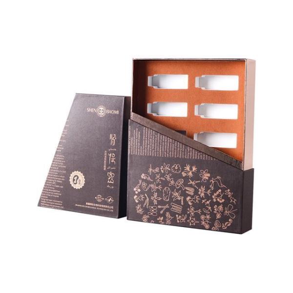 Design créatif de luxe haut de gamme boîte cadeau en carton rigide en papier avec insert de mousse
