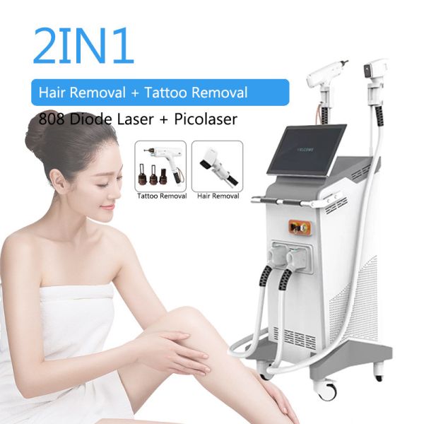 2 In 1 Shr Ipl Elight 808 Laser Handle Screen Linkage Hair Removal Machine