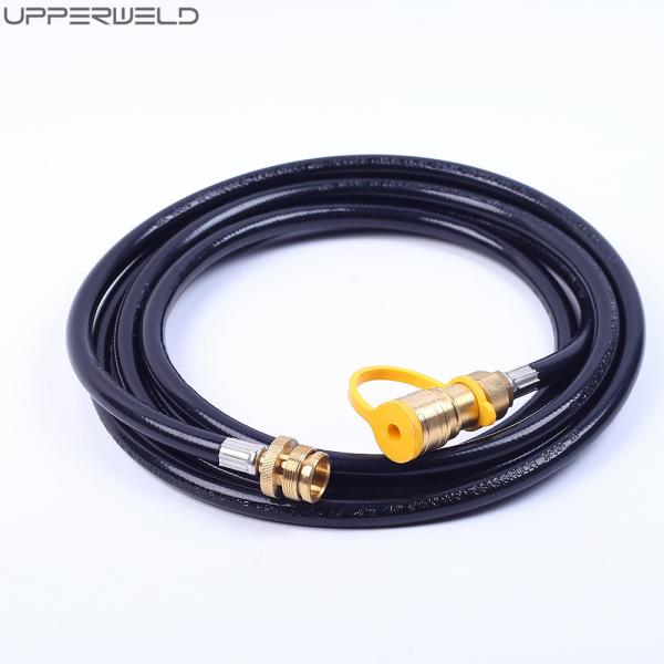 24 Feet Natural Rubber Gas Welding LPG Hose with 3/8inch Quick Connect/Disconnect Industrial-Grade